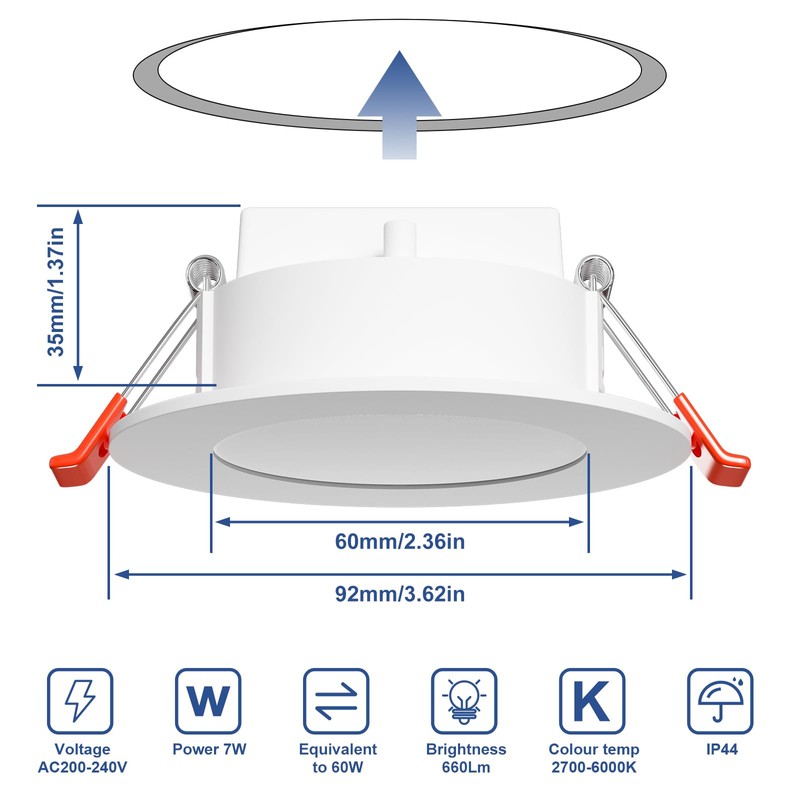 RGB LED Downlights for Ceiling Recessed Ceiling Spotlight with Remote