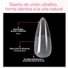 600 Pcs Uñas Postizas Transparentes con Kit 4pzs Manicure y