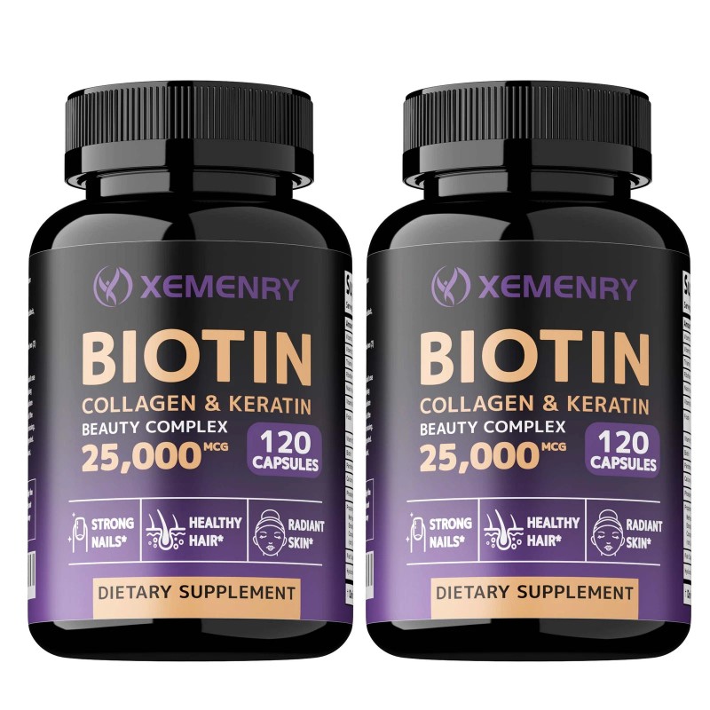 Biotin Collagen & Keratin 25,000mcg - Hair, Skin, Nails, Bone