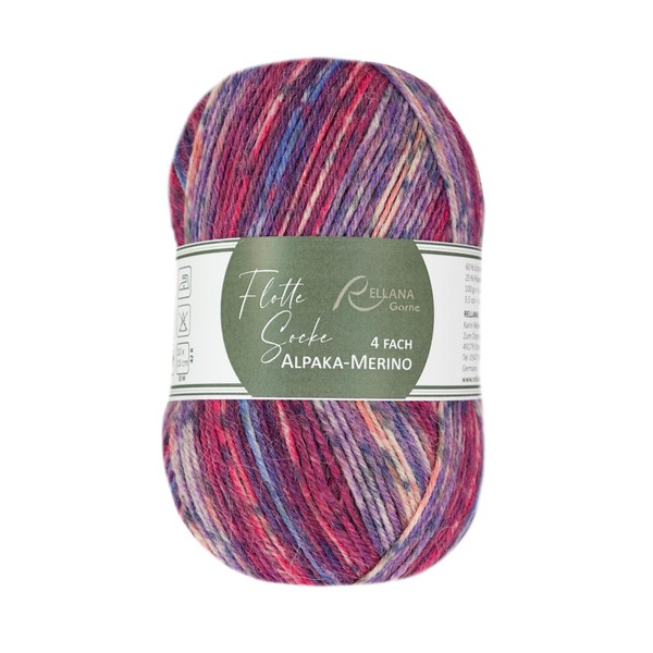 Rellana Alpaca Sock Wool, 4 Ply 100g, 420 m Length,