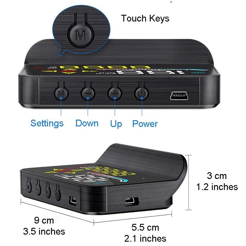 zalati HUD Display Head-Up Display Dual Mode GPS OBD Reflection