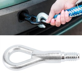 Car Tow Hook, Front Bumper Towing Eye Hook, Forged Steel Trailer Ring Screw On Front Rear Bumper Replacement for 3‑Series E36 E46 5‑Series E39 7‑Series E38 8‑Series E31