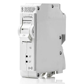 Leviton LB115-DS 15 Amp, 1-Pole Plug-on Smart AFCI/GFCI Branch Circuit Breaker, 120 VAC, White