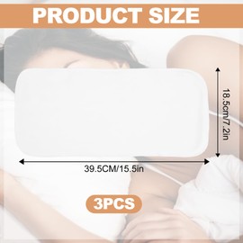 3 Piezas de Franela de Algodón Orgánico, Nuevo Paquete de Franela de Algodón Orgánico para Aceite de Ricino Reutilizable Franela Blanca Suave y Amigable con la Piel Como Ropa Interior de Pijam