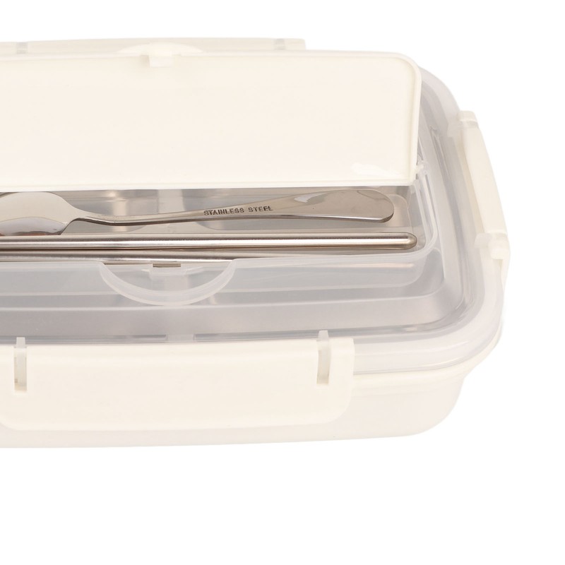 Lunch Box 4 Compartments Design 304 Stainless Steel Matching Tableware