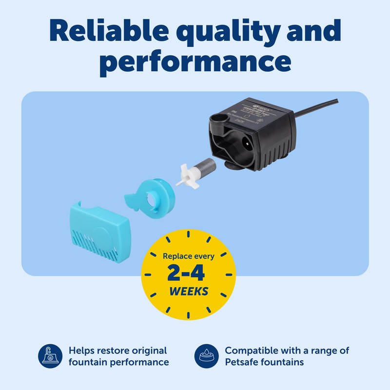 PetSafe Replacement Pump, Submersible, Quiet Operation, Compatible with Drinkwell Ceramic,