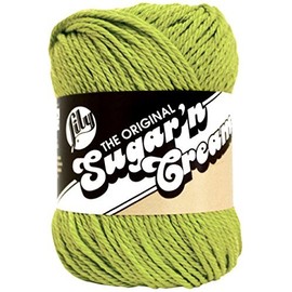Lily Sugar 'n Cream 100% Cotton Yarn ~ 2.5 oz. Skeins (Hot Green #1712)