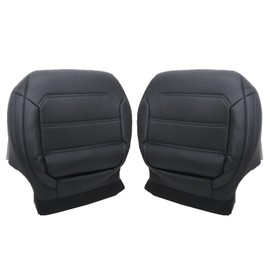 Priprilod Black Leather Driver & Passenger Side Bottom Replacement Seat Cover Compatible with Volkswagen Passat 2012 2013 2014 2015 2016 2017 2018 2019 2020