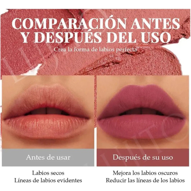 12 Colores Labiales Mate Indelebles Pintalabios Antiagua Set