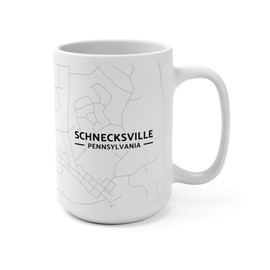 Hometown Bias Schnecksville, Pennsylvania PA Map Mug (15 oz)