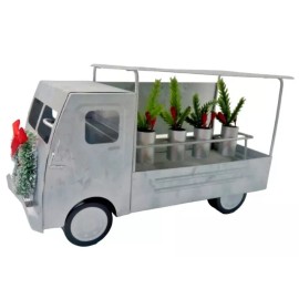 Target Christmas Market Plant Galvanized Metal Van Delivery Truck Decor 8x4.5x3