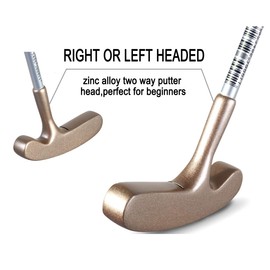Two Way Junior Golf Putter Stainless Steel Kids Putter Both Left and Right Handed Easily Use 3 Sizes to Choose Freely for Kids Ages 3-5 6-8 9-12
