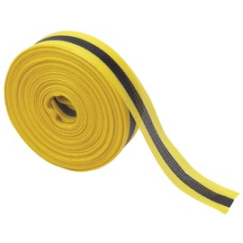 Brady 91176 200' Length, 2" Width, B-903 Polypropylene, Black And Yellow Color Woven Barricade Tape, Legend (Black And Yellow Horizontal Warning Stripes)