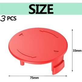 Pack of 3 F016F04841 Grass Trimmer Spool Cover, String Trimmer Spool Cover for Bosch Electric Brush Cutter AFS 23-37 Grass Trimmer Replacement Part for Bosch Brushcutter RED