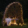 Lights4fun 100er LED Lichterkette warmweiß grünes Kabel Innen Außen mit