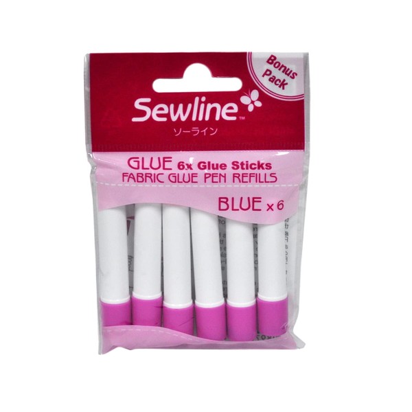 Premium Quality Sewline Sewline Blue Refill for Glue Pen Fabrics Quilting Notion 6 Pack