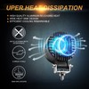 Motorcycle Squid Ring LED Fog Light, White + Red, Squid