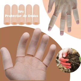 Universo en Linea Set 5pz Protectores Para Dedo Silicona Resistente Elástico F