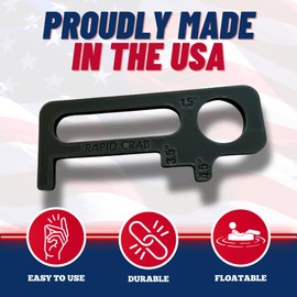 Crab Measurement Tool for Blue Crabs & Clams | NJ Regulation 3.5" Soft Shell, 4.5" Hard Shell | Floating Crab Gauge with Handle | 1.5" Clam Hole | Crabbing Gear & Supplies, Crab Fishing