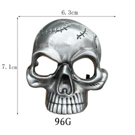 POSKLA Skull Head Belt Buckle For Mens Western Cowboy, # A04 Skull/Silver