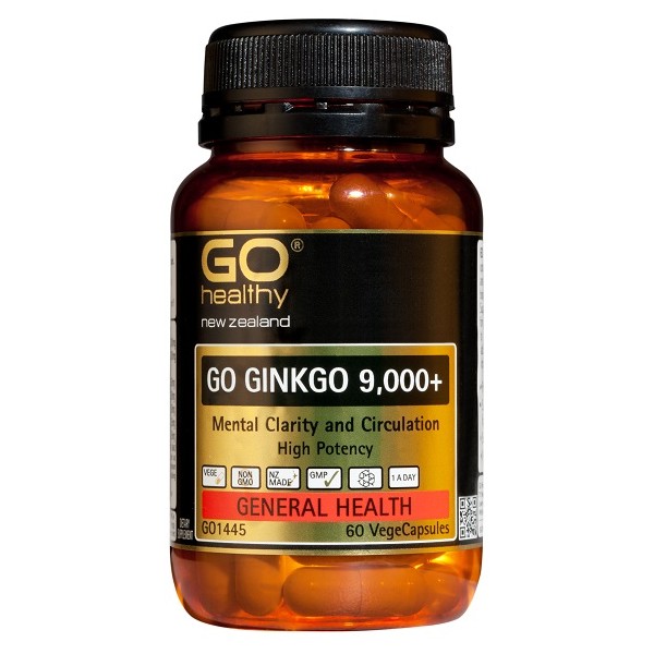 GO Healthy GO Ginkgo 9,000+ Capsules 60
