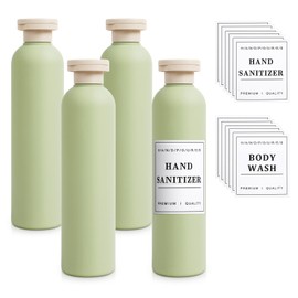 VZZNN - Paquete de 4 botellas de plástico de viaje, recargables a prueba de fugas, botellas de aseo de viaje para champú, acondicionador, lavado corporal, cremas, loción