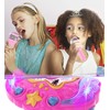 Mozlly Super Star Kids Karaoke Machine with Microphone Stand Playset