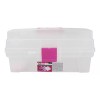 Sanhome Caja Multiusos Vanity Rosa/transparente 14'' - 6402 Sanhome