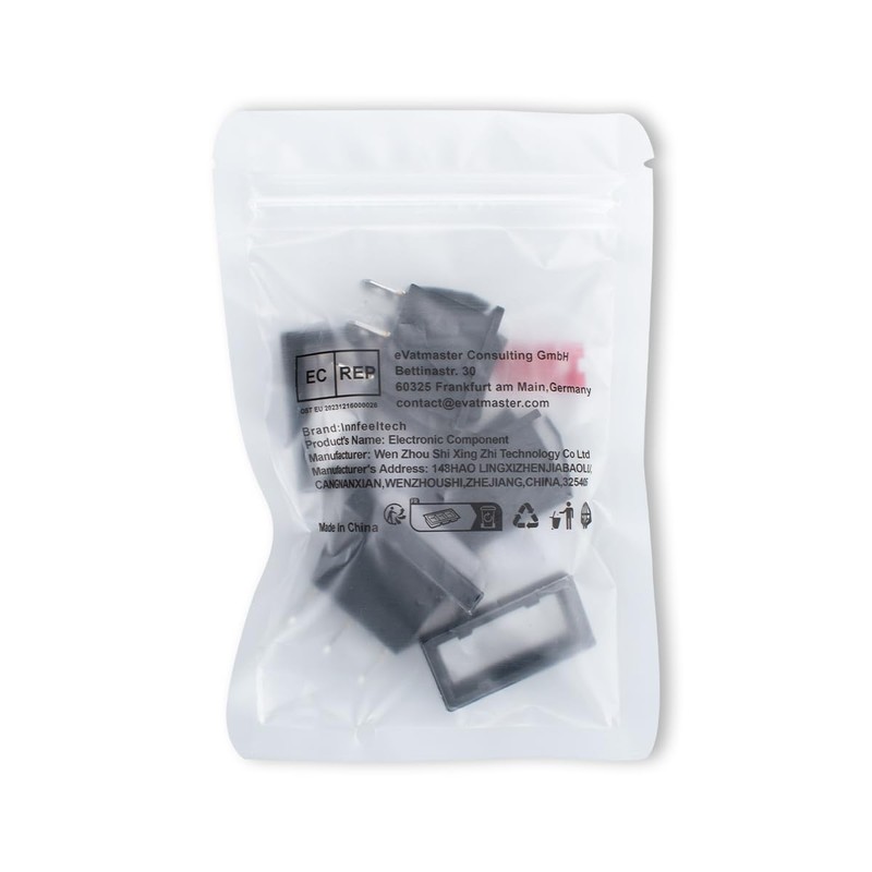 Innfeeltech 6 Pcs Mini Rocker Switch Black KCD3-101 3 Pin