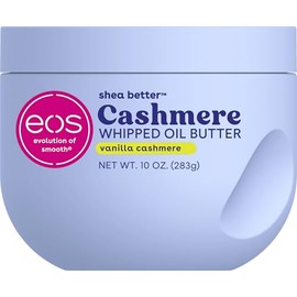 eos Crema corporal de aceite de cachemir batido, cachemir de vainilla, 72 horas de hidratación sin peso para piel seca, fórmula rica e hidratación pro