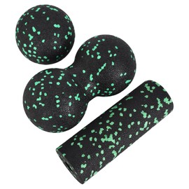 Fascia Ball and Fascia Roller Set Massage Ball Duoball Fascia Set Lacrosse Ball Massage Balls Fascia Balls for Feet Back Neck Spine Hands Fascia Roller Small Massage Ball Fascia Set (3 Pieces)