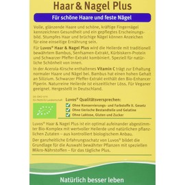 LUVOS Hair & Nail Plus Organic Dietary Supplement 30 Capsules
