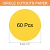 sourcing map 60 PCS Golden Yellow Circle Cutouts Paper, 6