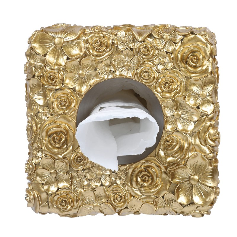 Hymmah Modern Square Tissue Box Cover Holder,Bathroom Accessories Decor Unique