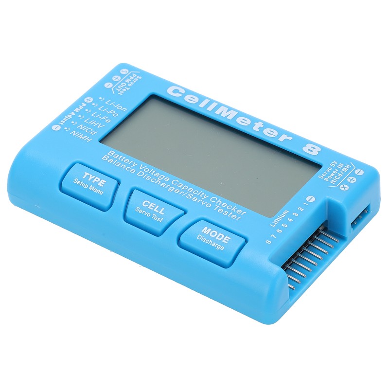 CellMeter‑8 Multifunctional LCD Battery Capacity Checker Backlight Voltage Servo Tester