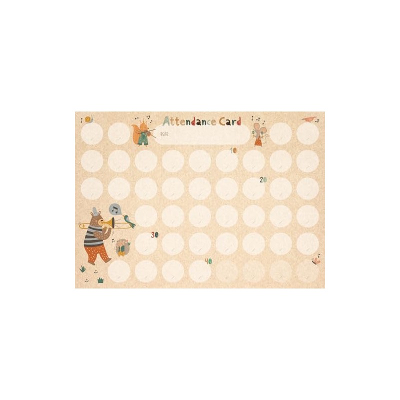 Forest Orchestra Original Attendance Cards PRFG-728, Pack of 10