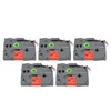 5 Pcs Label Maker Tape Black On Red 12mm 0.47