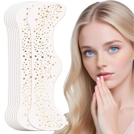 Glitter Face Freckles Tattoo Pack of 10 Hot Embossing Festive Freckles Henna Freckles Tattoo Film for Women (Stars and Dots)
