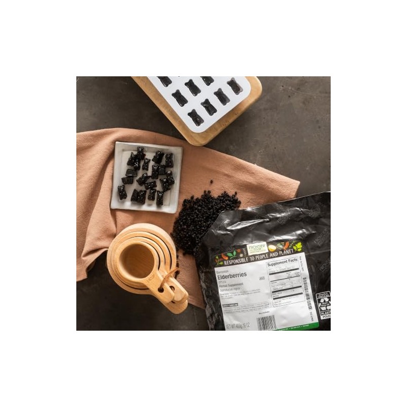 Frontier Co-op Organic Dried Elderberries, European Whole - Non-GMO Elderberry