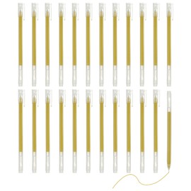 PATIKIL 24 Pcs Colored Gel Pens, 0.5mm Fine Point Pastel Gel Pens High Light Ink for DIY Projects Painting Journaling Notebook Black Paper Drawing, 15cm Length Gold Ink