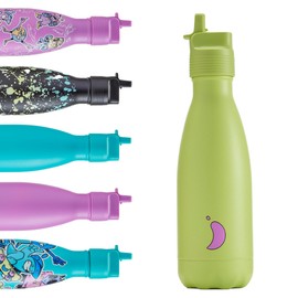 Chilly's Kids Original Bottles - 90% Stainless Steel - BPA-Free, Double Walled Vacuum Insulated Bottle - For Cold and Hot Drinks - 350ml - Lime