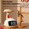 Itigoitie Cute Cat Desktop Clock Decoration,Smart Electronic Digital Mute Clock,Living