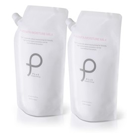 PLuS Emulsion Placenta Moist Milk EGF Hyaluronic Acid (Made in Japan), Set of 2 16.9 fl oz (500 ml) Pouches
