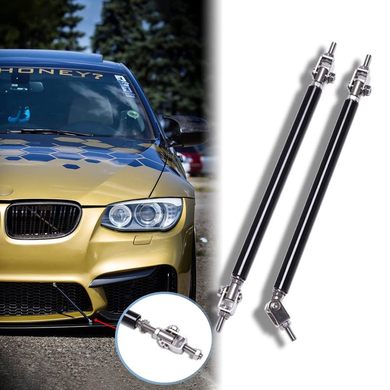 DREAMIZER 2× Universal Front Bumper Lip Support Splitter Rods adjustable