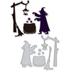 Halloween Witch Cauldron Cutting Dies Metal Embossing Stencils Template