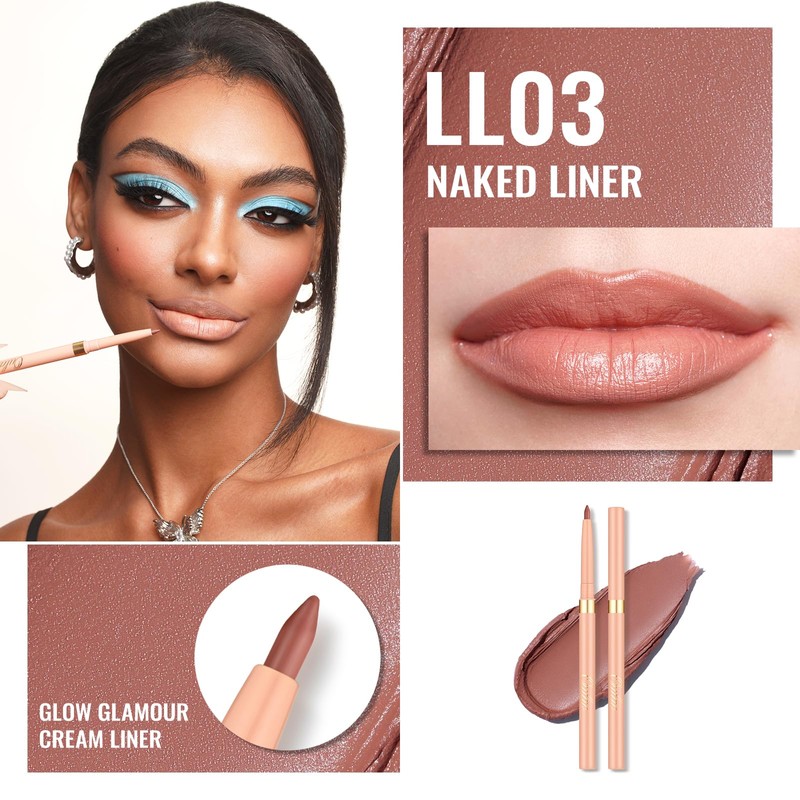 Oulac Waterproof Lipliner Pencil - Smooth and Creamy, Retractable Lip
