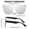 FEISEDY Mirrored Rimless Sunglasses One Piece Lens Reflective Sunglasses for