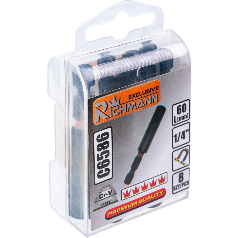RICHMANN C6856, Impact Bit Holder Set 8 Pcs, Magnetic, Hex