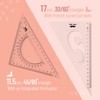 Mr. Pen- Triangle Ruler, 2 Pack, 17&11, 30/60 & 45/90,
