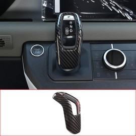 YIWANG Carbon Fiber Style ABS Car Center Gear Shift Head Cover Trim for Land Rover Defender 90 110 130 2020-2025 Auto Accessories (ABS-Carbon Fiber)